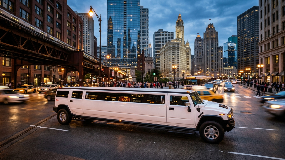 Stretch Hummer limo front