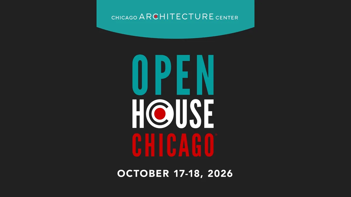 Open House Chicago 2026 festival graphic from the Chicago Architecture Center, October 17 and 18