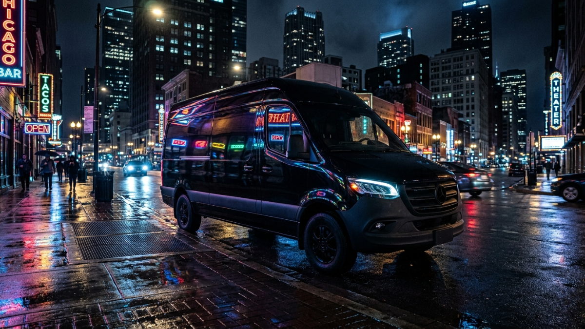 Mercedes Sprinter van Midway group airport transfer